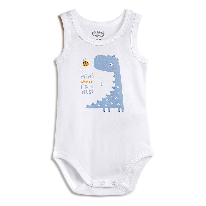 Infants Multicolor Printed Sleeveless Bodysuit (Pack Of 4) image number 3